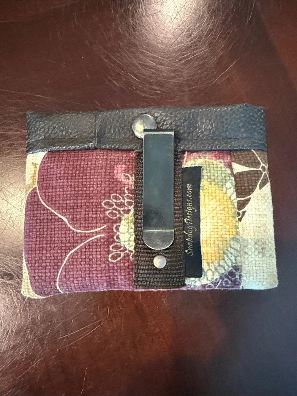 Dog Treat Training Pouch with Leather Trim and magnet closure